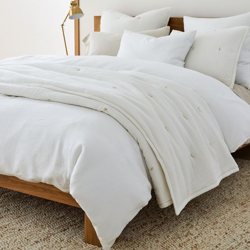 Dreamy Gauze Cotton Coverlet & Pillowcases west elm Australia